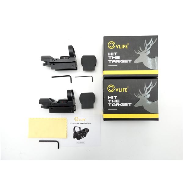 VLIFE 1X22X35MM RED / GREEN DOT SIGHT LOT