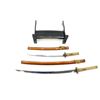 Image 2 : SAMURAI SWORDS WITH WOODEN STAND LOT