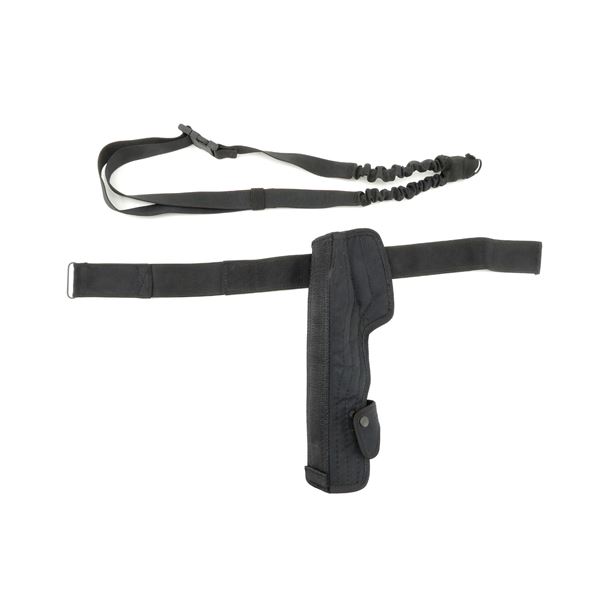 ASSORTED LEFT-HANDED LEG HOLSTER AND RIFLE SLING LOT