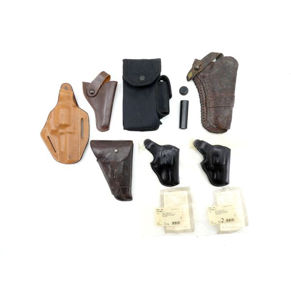 ASSORTED RIGHT-HANDED HOLSTERS AND MAGAZINE POUCH LOT
