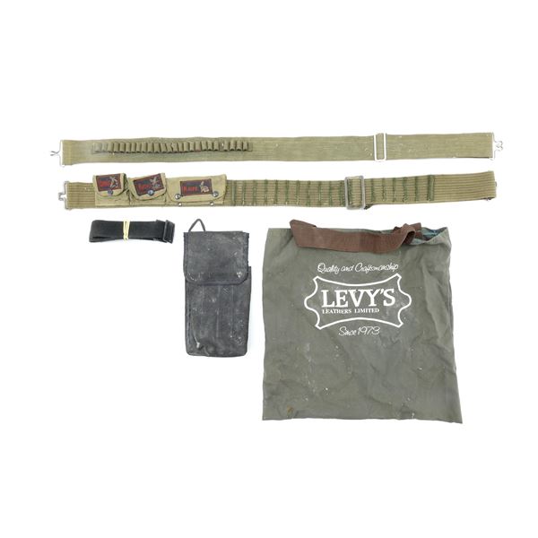 ASSORTED UTILITY AND AMMO BELT / ETC. LOT