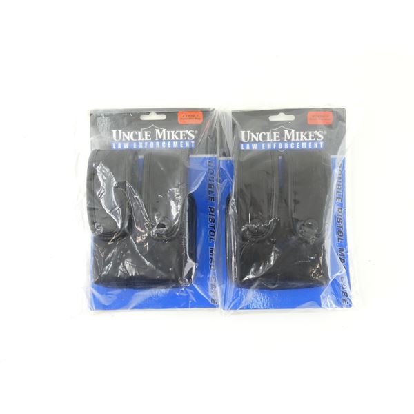 UNCLE MIKE'S LAW ENFORCEMENT DOUBLE PISTOL MAG POUCH LOT