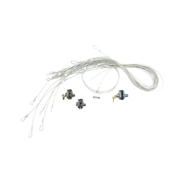 MASTER KEYED TRIGGER LOCK AND CRIMPED GUN LOCKING CABLES LOT