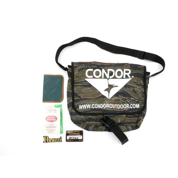 PERAZZI DOCUMENT HOLDER AND CONDOR SATCHEL LOT