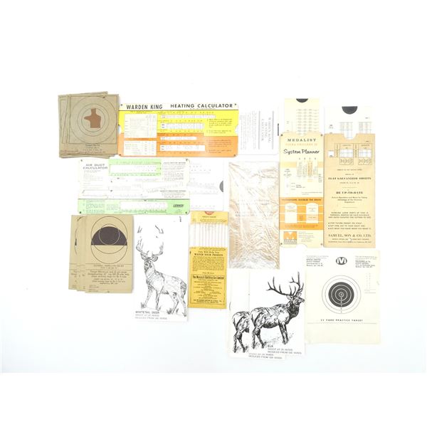 ASSORTED MEASUREMENT CHARTS AND TARGETS LOT