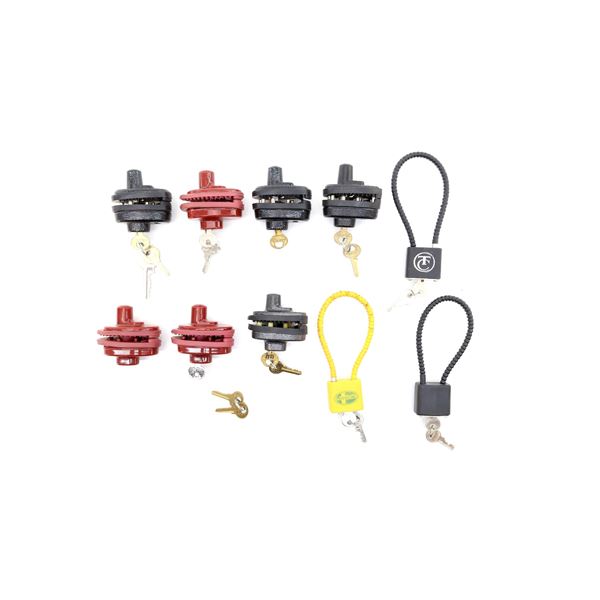 ASSORTED KEYED TRIGGER LOCK AND CABLE LOCK LOT