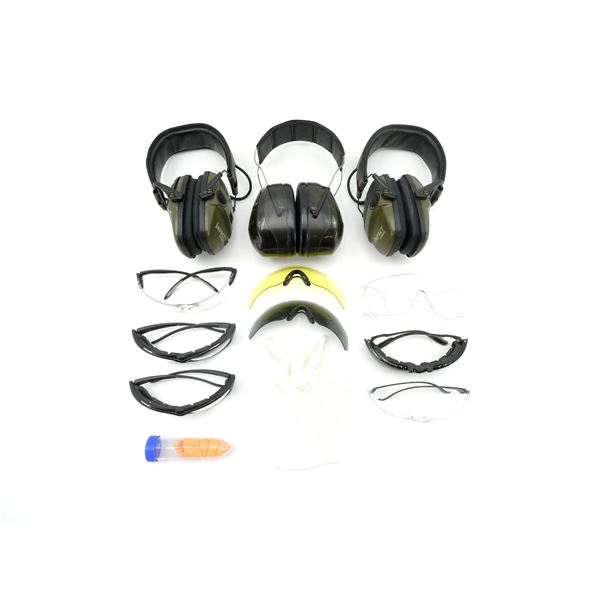 ASSORTED GUN SAFETY PROTECTION LOT