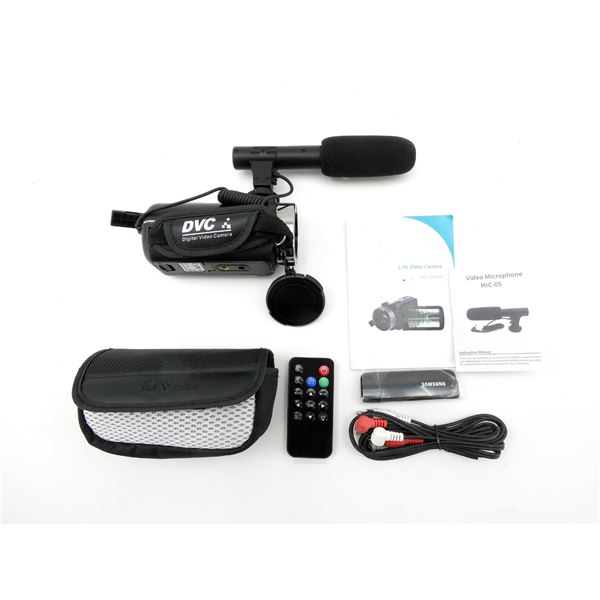 2.7K DIGITAL VIDEO CAMERA WITH VIDEO MICROPHONE LOT