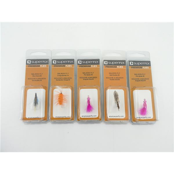ASSORTED SUPERFLY PREMIUM FLIES SALMON FLY LOT