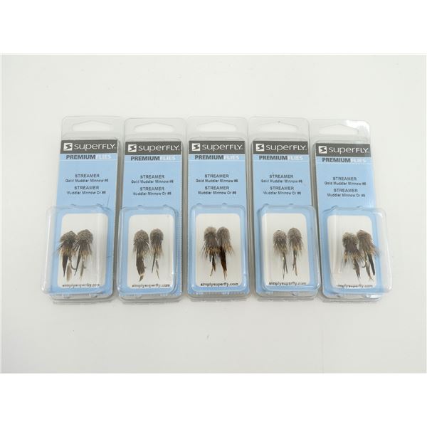 SUPERFLY PREMIUM FLIES GOLD MUDDLER MINNOW #6 STREAMERS LOT