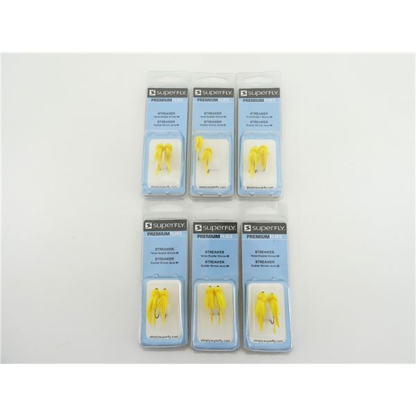 SUPERFLY PREMIUM FLIES YELLOW MUDDLER MINNOW #6 STREAMERS LOT