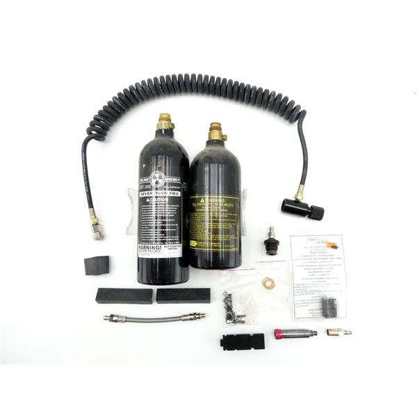 ** PICK UP ONLY ** ASSORTED PAINTBALL CO2 CYLINDERS AND ACCESSORIES LOT