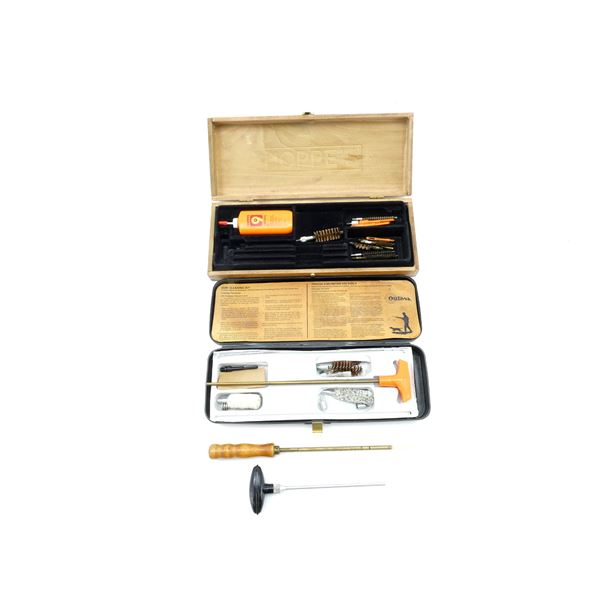 ** PICK UP ONLY ** HOPPE'S / OUTERS GUN CLEANING KITS AND ASSORTED CLEANING RODS LOT