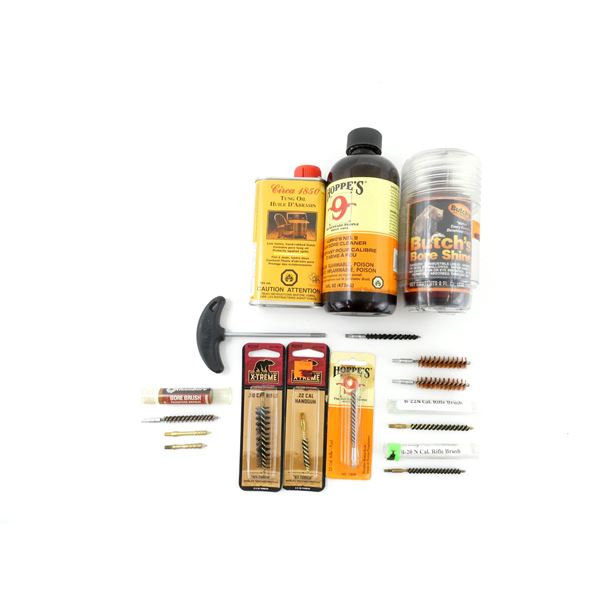 ** PICK UP ONLY ** ASSORTED GUN / ETC. CLEANING SUPPLIES LOT