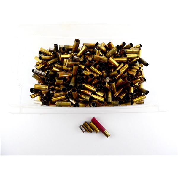 NON-PRIMED ASSORTED BRASS AND NICKEL CASES LOT