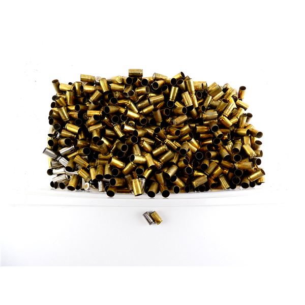 NON-PRIMED ASSORTED 9MM LUGER BRASS AND NICKEL CASES LOT