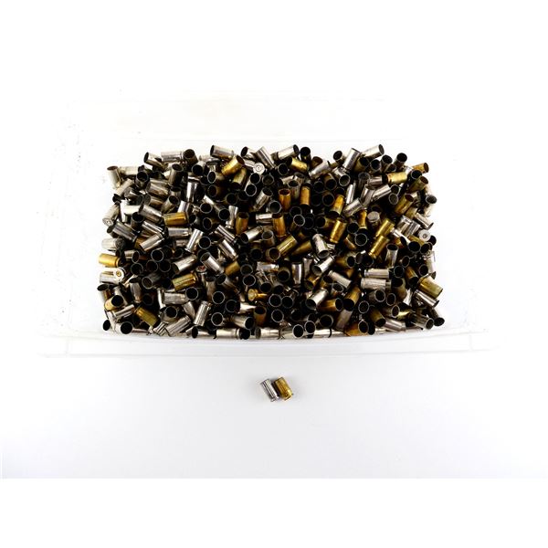 NON-PRIMED ASSORTED 9MM LUGER BRASS AND NICKEL CASES LOT