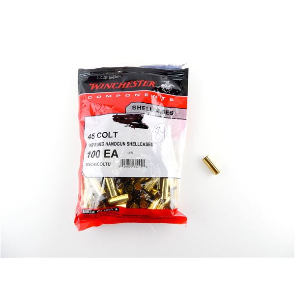 NEW NON-PRIMED WINCHESTER .45 COLT BRASS CASE LOT