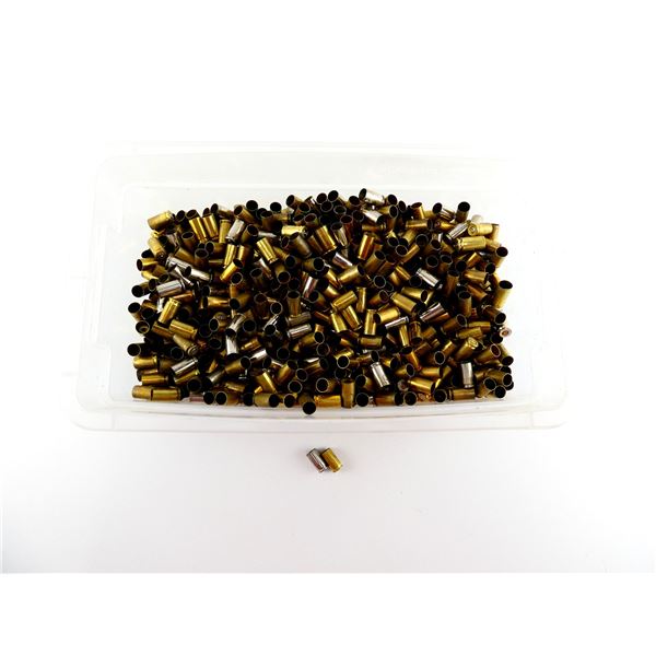 NON-PRIMED ASSORTED 9MM LUGER BRASS AND NICKEL CASES LOT