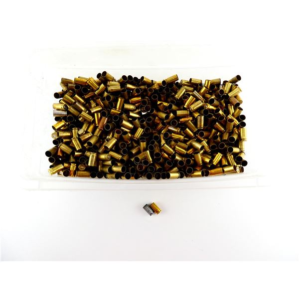 NON-PRIMED ASSORTED 9MM LUGER BRASS AND NICKEL CASES LOT