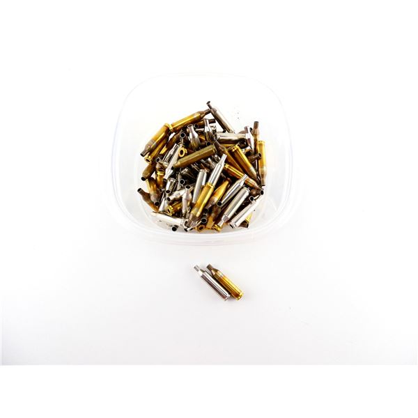 NON-PRIMED ASSORTED REMINGTON .17 REM BRASS AND NICKEL CASES LOT