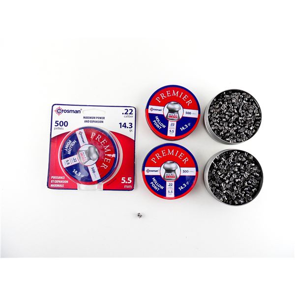 CROSSMAN PREMIER .22 CALIBER (5.5MM) PELLETS LOT