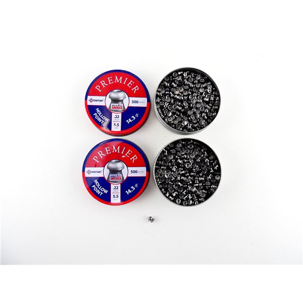 CROSSMAN PREMIER .22 CALIBER (5.5MM) PELLETS LOT