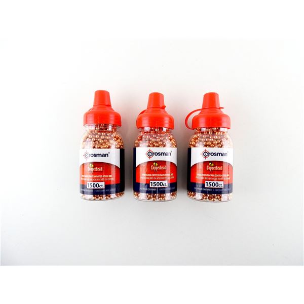 CROSMAN COPPERHEAD PRECISION COPPER COATED STEEL BBS LOT