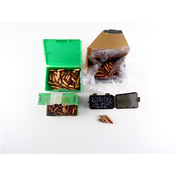 ASSORTED .30 CALIBER AND 6MM CALIBER BULLETS LOT