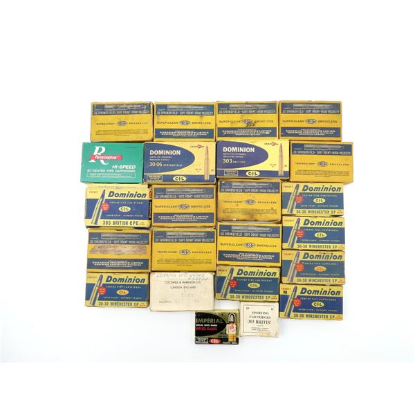 COLLECTIBLE ASSORTED EMPTY AMMO BOXES LOT