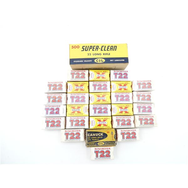 COLLECTIBLE ASSORTED .22 LR EMPTY AMMO BOXES LOT