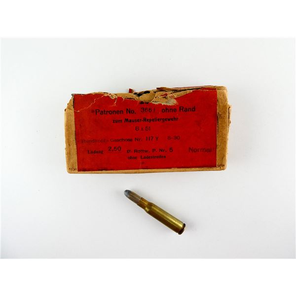 COLLECTIBLE DWM 5X51MM MAUSER AMMO LOT
