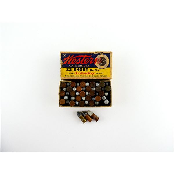 COLLECTIBLE ASSORTED .32 SHORT RF AMMO LOT