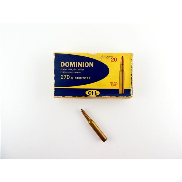 COLLECTIBLE DOMINION .270 WIN AMMO LOT