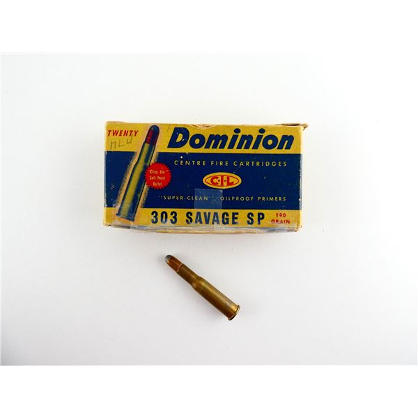 COLLECTIBLE DOMINION .303 SAV AMMO LOT