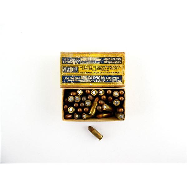 COLLECTIBLE DOMINION .25 COLT AUTOMATIC AMMO LOT
