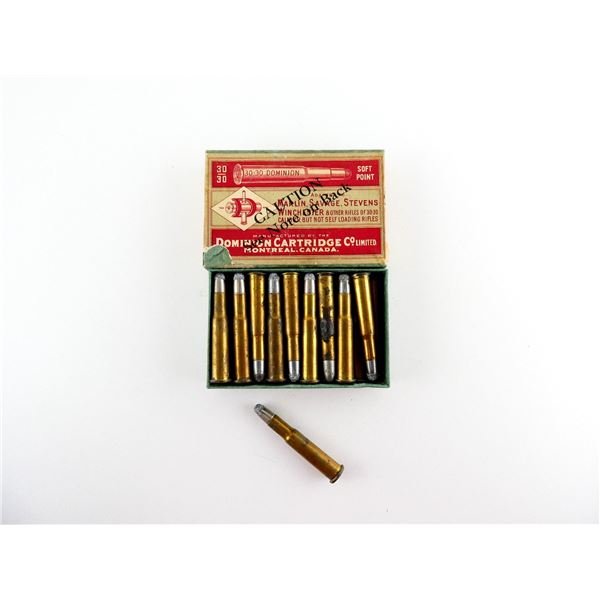 COLLECTIBLE DOMINION .30-30 CALIBER AMMO LOT