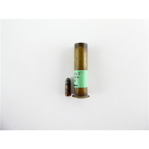 COLLECTIBLE .25 CALIBER LIP FIRE AMMO AND .55 1865 MAYNARD BRASS SHOT SHELL LOT