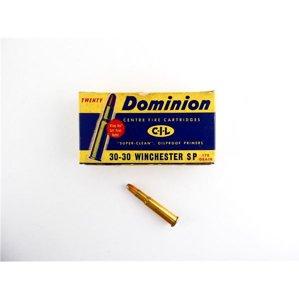 COLLECTIBLE DOMINION .30-30 WIN AMMO LOT