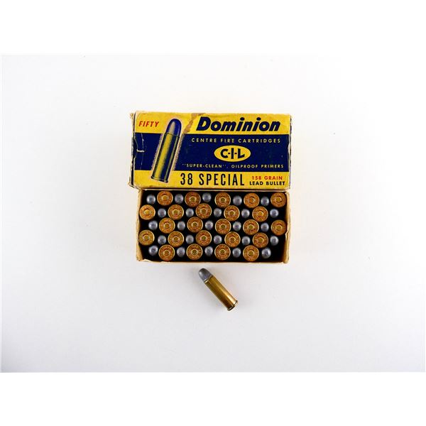 COLLECTIBLE DOMINION .38 SPL AMMO LOT