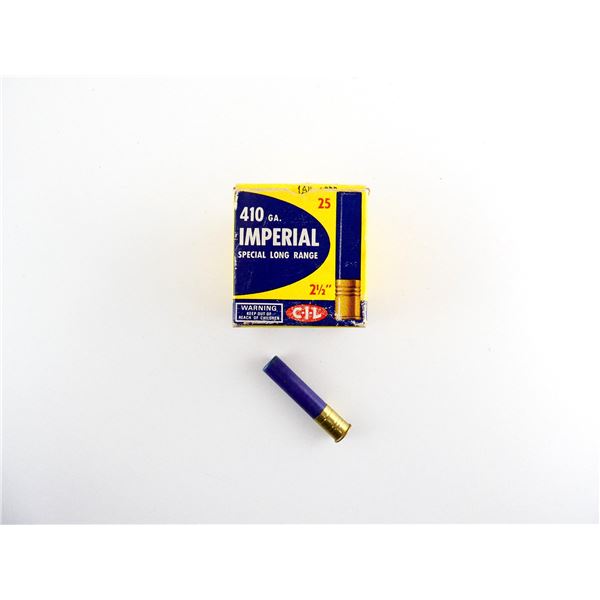 COLLECTIBLE IMPERIAL .410 GAUGE 2 1/2' SHOT SHELL AMMO LOT
