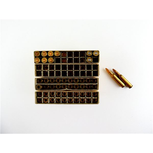 RELOADED  ASSORTED .222 REM / .40 SMITH & WESSON AMMO AND NON-PRIMED BRASS CASES LOT