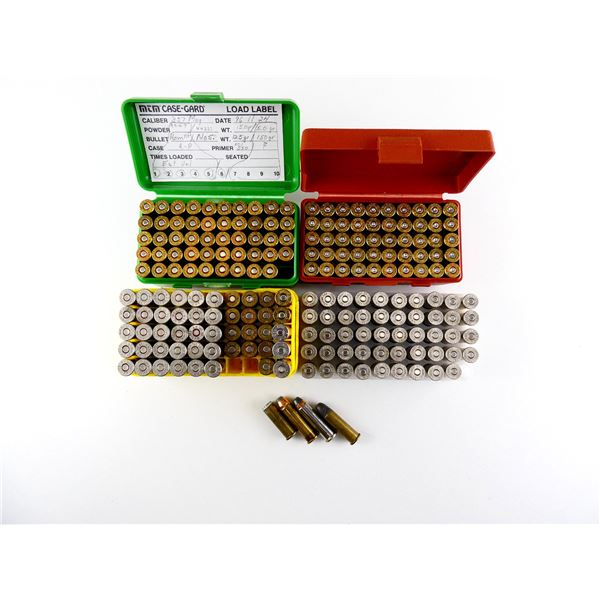 RELOADED ASSORTED .357 MAG AMMO AND NON-PRIMED BRASS CASES LOT