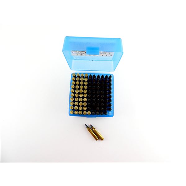 RELOADED ASSORTED .204 RUGER AMMO AND NON-PRIMED BRASS CASES LOT