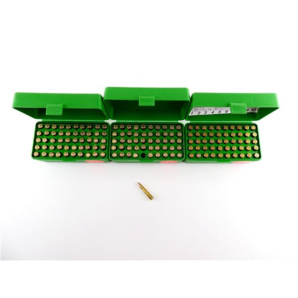 RELOADED ASSORTED .22 HORNET AMMO AND NON-PRIMED BRASS CASES LOT