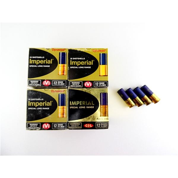 ASSORTED IMPERIAL 12 GAUGE 2 3/4" SHOT SHELL AMMO LOT