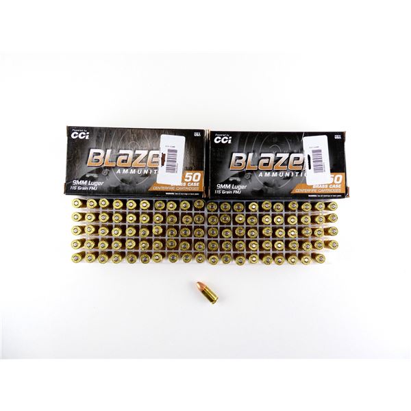 BLAZER 9MM LUGER AMMO LOT