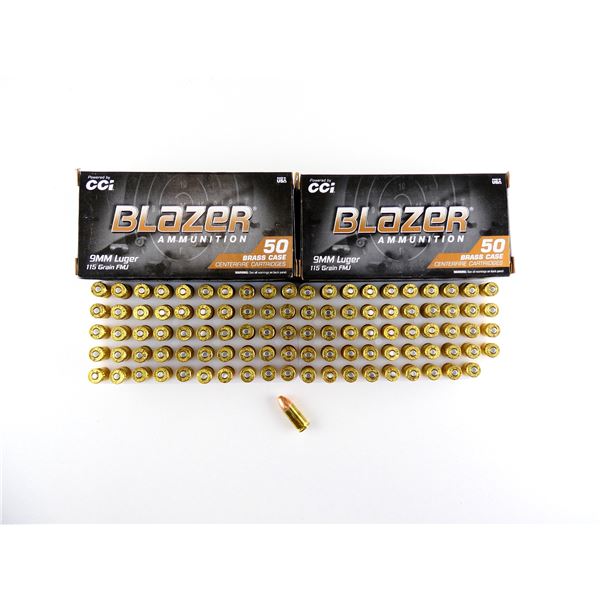 BLAZER 9MM LUGER AMMO LOT