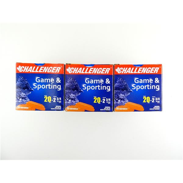 CHALLENGER 20 GAUGE 2 3/4" SHOT SHELL AMMO LOT