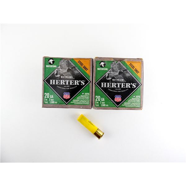 HERTER'S 20 GAUGE 3" SHOT SHELL AMMO LOT